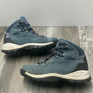 Columbia Women's Waterproof Hiking Boots Blue Teal Superfeet Insoles Size 8